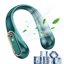 Mini krční ventilátor - RNCYN - Zelený - Ultra tichý - Nabíjení přes USB - 5 rychlostí