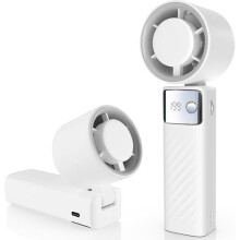 Bærbar mini-turbovifte - Kraftig teknologitrend - Sammenleggbar luftturbo 1-199 hastigheter 20 timer - Innendørs/utendørs LED-skje