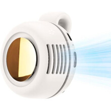 Pakke med 1 USB-oppladbar skjortevifte med klips, 3 justerbare hastigheter, (hvit)