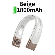 Hordozható Nyakventilátor - RNCYN - DS-005 - 6000mAh - 5 Sebességfokozat - Bézs