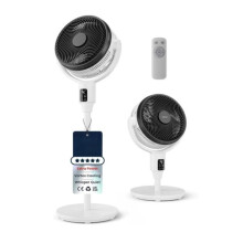 XL-sokkelvifte – 20 % kraftigere – 111 cm stillegående med LED-skjerm og fjernkontroll – 2 kjølemoduser