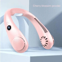 Halsfläkt - RNCYN - D10 Rosa - Elektrisk, bladlös - USB-laddningsbar - 5 hastigheter