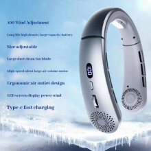 Ventilátor na krk, lehký přenosný ventilátor, 5stupňový tichý ventilátor s handsfree, sportovní ventilátor [F85]