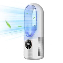 Multifunktionel bladløs USB-blæser, 6-hastigheds tårnblæser med timer, LED-display, lav støj, bærbar
