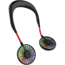 Mini bärbar nackfläkt, handsfree USB, laddningsbar, bordsfläkt, halsbandsfläkt