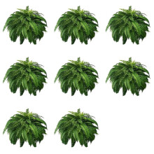 8X UV Resistant Lifelike Artificial Boston Fern, Artificial Ferns for Outdoors, Faux Ferns Fake Ferns Artificial Plants