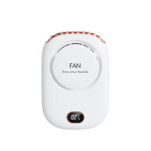 Bærbar nakkevifte - RNCYN - DQ-203 - USB genopladelig - 3 hastigheder - Hvid