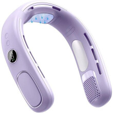 Ventilátor na krk - Nespecifikováno - Přenosný - Nabíjecí přes USB - 5 rychlostí - Fialový