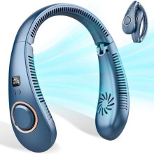 Přenosný ventilátor na krk - Skládací ventilátor - Bezlopatkový - 4000 mAh - LED displej