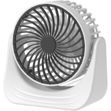 DOK Mini stolní ventilátor - dobíjecí přes USB - 3 rychlosti - vysoký průtok vzduchu - bílý