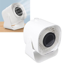 Stolní ventilátor se 100 rychlostmi – digitální displej, nastavitelný o 220, tichý, bílý – pro kempování