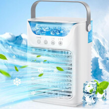 Køleventilator med dugfunktion - ULISEM - 700ml - 3 hastigheder - Vertikal oscillation - Stille nattilstand
