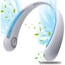 Bærbar USB-halsventilator, 4000mAh bladløs, lydløs, genopladelig halskøler med 3 hastigheder, til ventilator