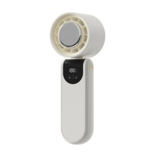 Bærbar turbovifte, mini sammenleggbar vifte, 3-i-1 oppladbar vifte (hånd-/bord-/nakkevifte), motorvifte