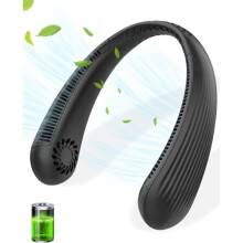 Bærbar bladløs nakkeventilator, lydløs håndfri nakkeventilator, 3000mAh USB genopladeligt batteri, 3 hastigheder