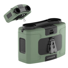 Bærbar udendørs ventilator, hængende halsventilator, stærk vind med powerbank - 20000mAh grøn -C