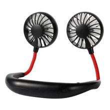 Halsvifte - Bærbar og USB-genopladelig - Sort - 3 hastigheder - 360 oscillation