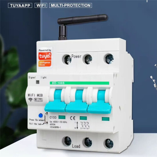 1P Tuya App Wifi Circuit Breaker Interruptor  Life Timer Voice Remote Control Automatic Intelligent 1