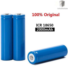 (10PCS) 2024 New Original 18650 3.7v 2000mAh Rechargeable Battery ICR18650 with Pointed (No PCB) for