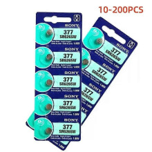 ((SO)10PCS 377) Original for SONY 377 SR626SW Battery High Capacity Silver Oxide 1.55V Claw Coin Cell Batteries