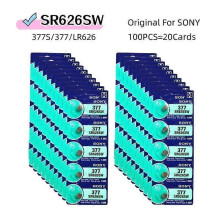 ((SO)100PCS 377) Original for SONY 377 SR626SW Battery High Capacity Silver Oxide 1.55V Claw Coin Cell Batteries