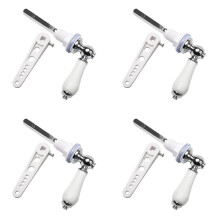 4X Ceramic Toilet Flush Handle, Toilet Handles Flush Lever Traditional Victorian Style Toilet Handle Replacement Kit
