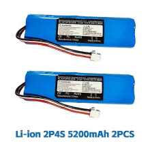 (XM 2P4S 5200mAh 2PCS) 2024 100% Original For XiaoMi Viomi S9 Lydsto R1 Roidmi Eve Plus 14.4V Lithium Battery 2P4S 5200mAh 68