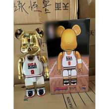 (WHITE Ships From CN) 400% Toy No. 23 Basketball Block Bear Cool Hip-Hop Graffiti Creative Trend Play Moving Art Toy Tangle