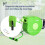 Outsunny Carrete Verde 35.5 x 11.5 x 27.5 cm 6