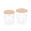 Homcom Set 2 Mesitas Café Blanco Ø40 x 45 cm 1