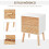 Homcom Mesita de Noche Bicolor 40 x 30 x 55,5cm 4