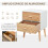 Homcom Mesita de Noche Bicolor 40 x 30 x 55,5cm 5