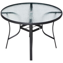 Mesa de Jardín Negro 106.5 x 106.5 x 71 cm