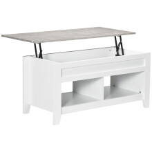 Mesa de Centro Elevable Blanco 105 x 50 x 49 cm