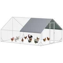 Gallinero de Exterior Gris 300 x 400 x 200 cm