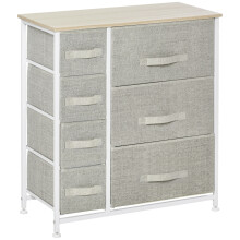 Cómoda de Tela Gris 63.5 x 30 x 71 cm