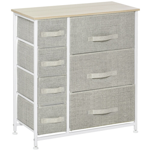 Homcom Cómoda de Tela Gris 63.5 x 30 x 71 cm