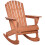 Outsunny Sillón Mecedora de Madera Marrón 77 x 94 x 97 cm 1