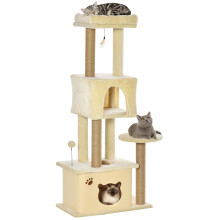 Árbol para Gato Beige 60 x 34 x 136 cm