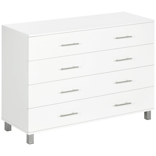 Homcom Cómoda con Cajone Blanco 112 x 38.2 x 81 cm