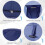 Outsunny Carpa para Ducha Azul 100 x 100 x 185cm 6