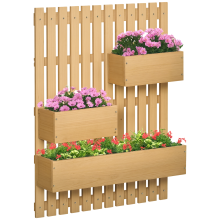 Jardinera de Pared Marrón 60 x 16 x 80 cm