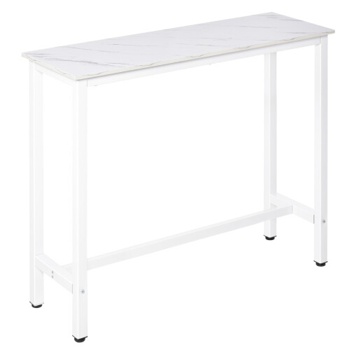 Homcom Mesa de Bar Blanco 120 x 40 x 100 cm