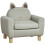 Homcom Sillón Infantil Gris 61 x 42 x 53 cm 1