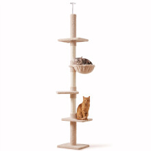 Árbol para Gato Beige 40 x 34 x 260 cm