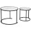 Homcom Set 2 Mesas Auxiliare Blanco 60 x 60 x 46 cm 1