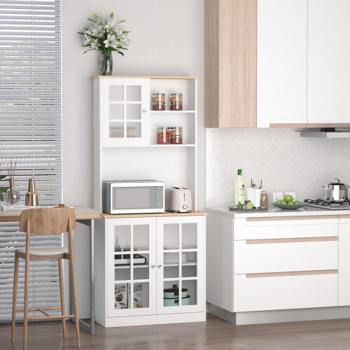 Homcom Armario de Cocina Blanco 80 x 37 x 183cm 1