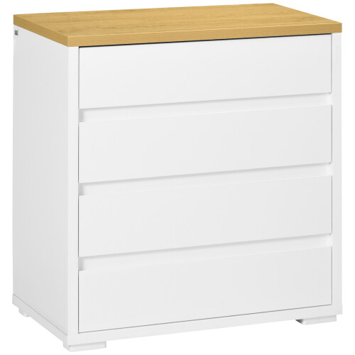 Homcom Cómoda con Cajone Blanco 70 x 37 x 75 cm