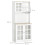 Homcom Armario de Cocina Blanco 80 x 37 x 183cm 3
