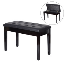 Taburete de Piano Negro 76 x 36 x 50 cm
